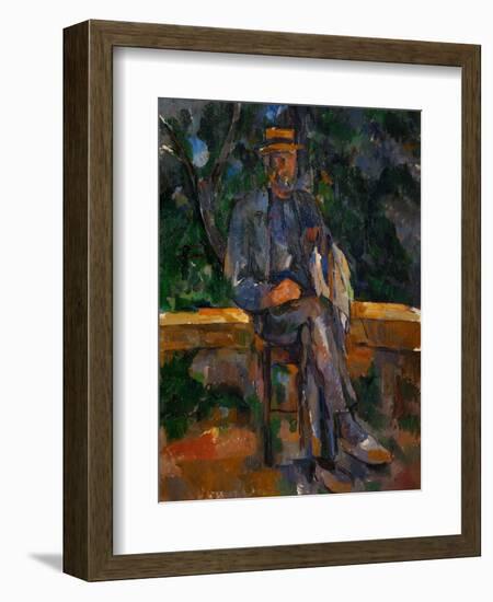 Seated Man, 1905-1906-Paul Cézanne-Framed Giclee Print