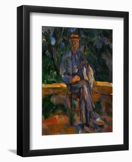 Seated Man, 1905-1906-Paul Cézanne-Framed Giclee Print