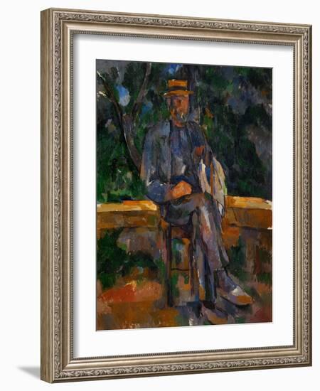 Seated Man, 1905-1906-Paul Cézanne-Framed Giclee Print