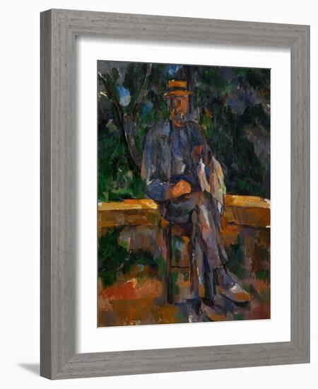 Seated Man, 1905-1906-Paul Cézanne-Framed Giclee Print