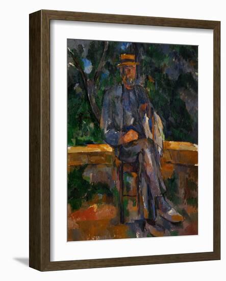 Seated Man, 1905-1906-Paul Cézanne-Framed Giclee Print