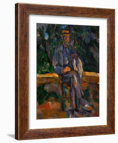 Seated Man, 1905-1906-Paul Cézanne-Framed Giclee Print