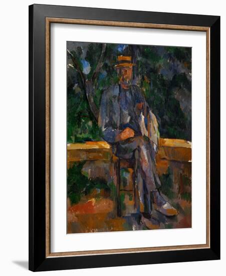 Seated Man, 1905-1906-Paul Cézanne-Framed Giclee Print