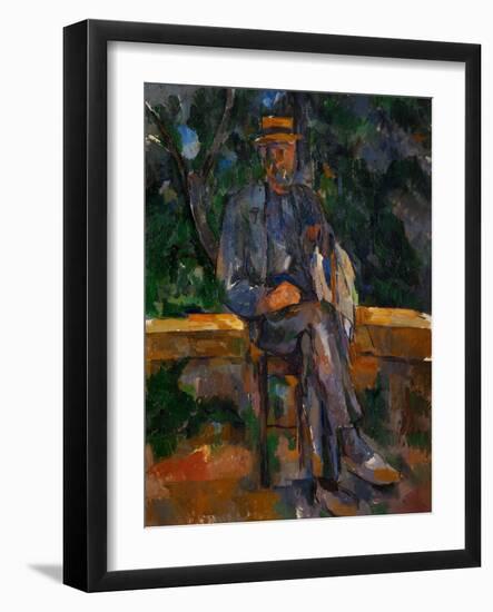 Seated Man, 1905-1906-Paul Cézanne-Framed Giclee Print