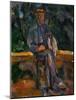 Seated Man, 1905-1906-Paul Cézanne-Mounted Giclee Print