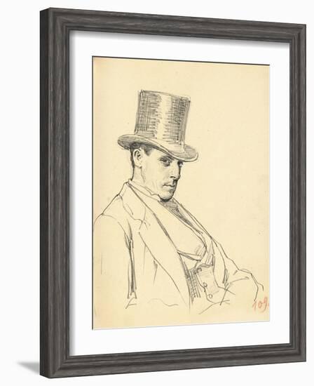 Seated Man with Top Hat, C. 1872-1875-Ilya Efimovich Repin-Framed Giclee Print