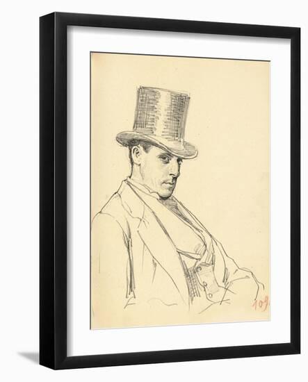 Seated Man with Top Hat, C. 1872-1875-Ilya Efimovich Repin-Framed Giclee Print