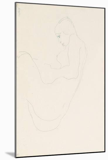 Seated Nude, 1912-Egon Schiele-Mounted Giclee Print