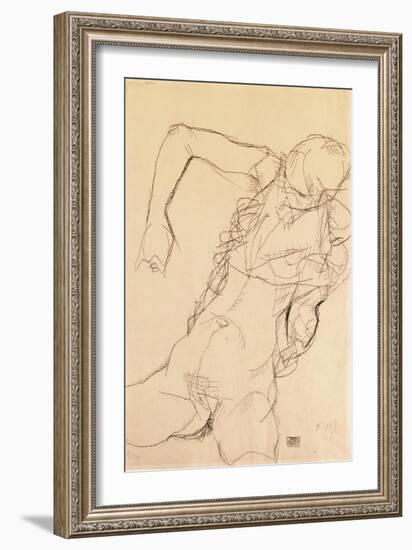 Seated Nude, 1914-Egon Schiele-Framed Giclee Print