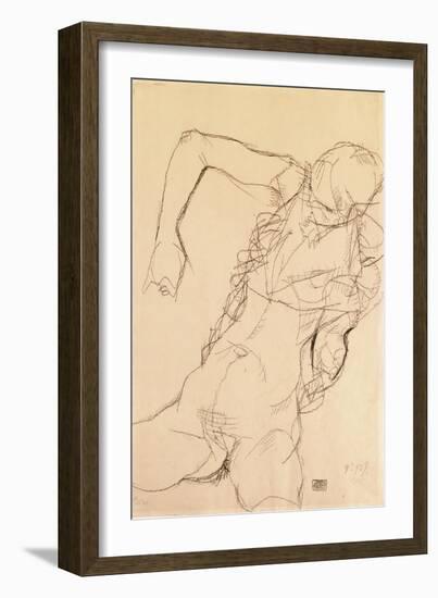 Seated Nude, 1914-Egon Schiele-Framed Giclee Print