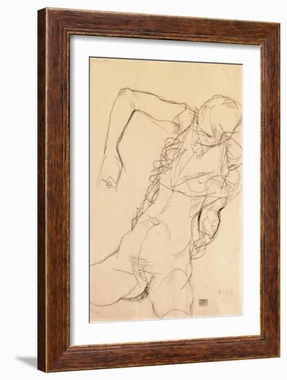 Seated Nude, 1914-Egon Schiele-Framed Giclee Print