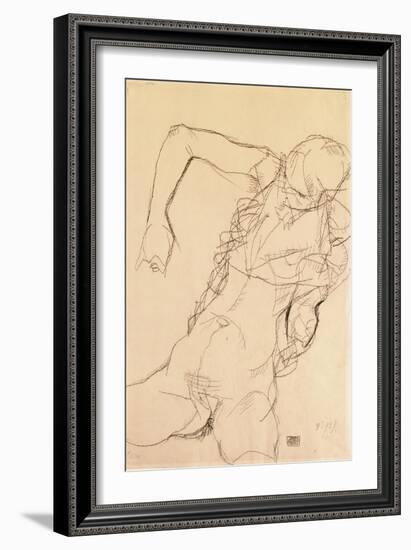 Seated Nude, 1914-Egon Schiele-Framed Giclee Print