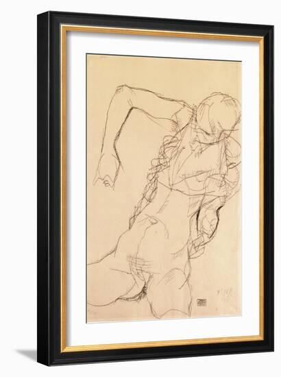 Seated Nude, 1914-Egon Schiele-Framed Giclee Print