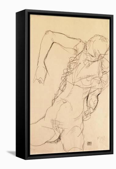 Seated Nude, 1914-Egon Schiele-Framed Premier Image Canvas