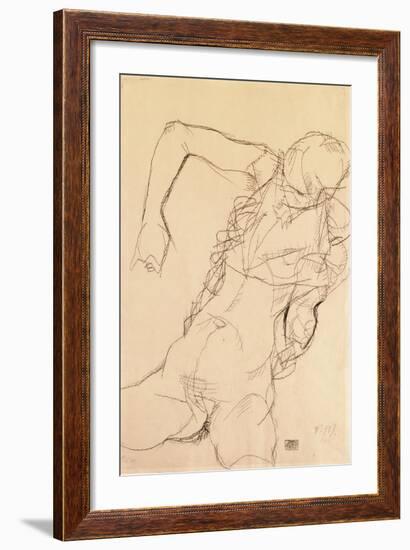 Seated Nude, 1914-Egon Schiele-Framed Giclee Print