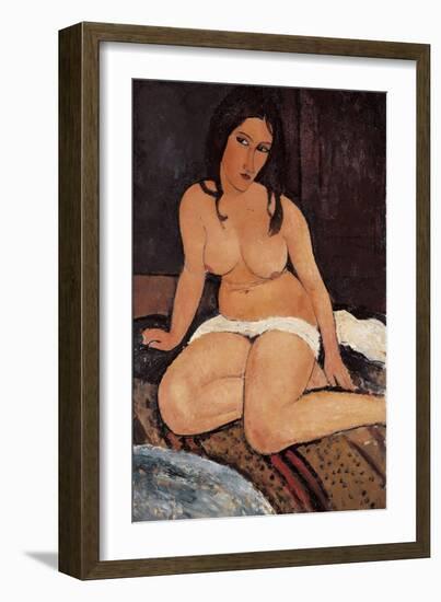 Seated Nude, 1917-Amedeo Modigliani-Framed Giclee Print