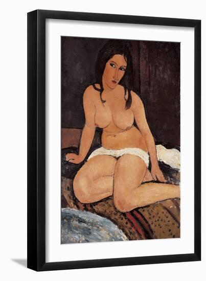 Seated Nude, 1917-Amedeo Modigliani-Framed Giclee Print