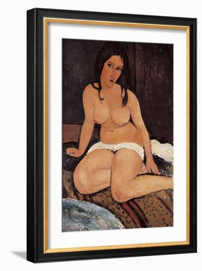 Seated Nude, 1917-Amedeo Modigliani-Framed Giclee Print