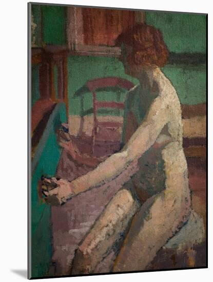 Seated Nude, 1923-1925 (Oil on Canvas)-Malcolm Drummond-Mounted Giclee Print