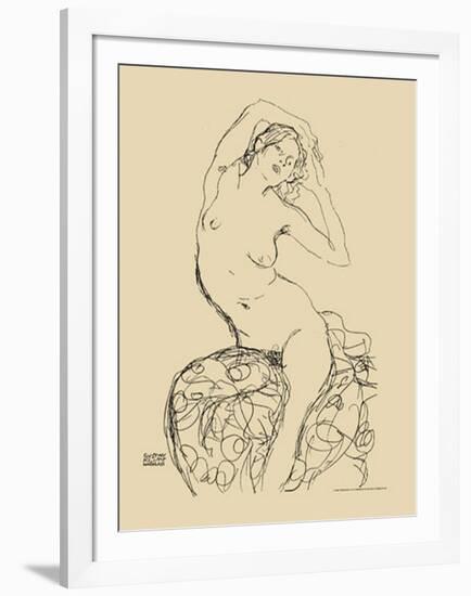 Seated Nude, c.1914-16-Gustav Klimt-Framed Art Print