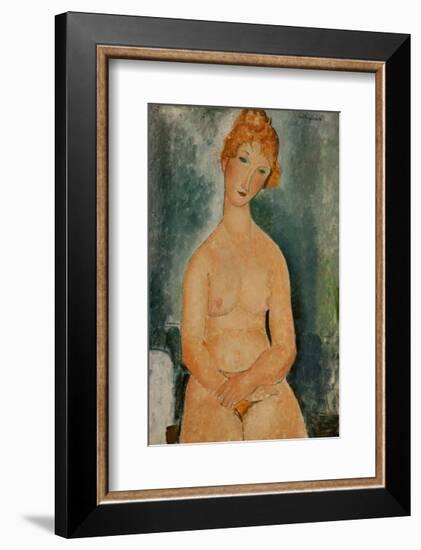 Seated Nude, c.1918-Amedeo Modigliani-Framed Art Print