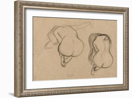 Seated Nude, C1901-Gustav Klimt-Framed Giclee Print