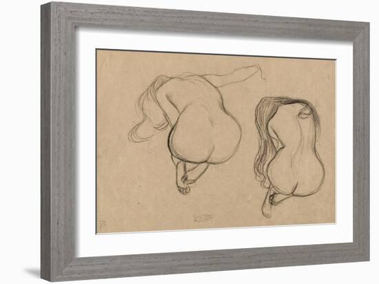 Seated Nude, C1901-Gustav Klimt-Framed Giclee Print