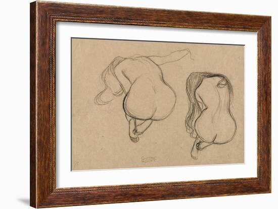 Seated Nude, C1901-Gustav Klimt-Framed Giclee Print