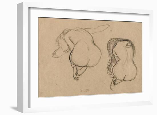 Seated Nude, C1901-Gustav Klimt-Framed Giclee Print