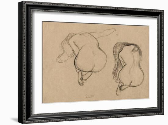 Seated Nude, C1901-Gustav Klimt-Framed Giclee Print