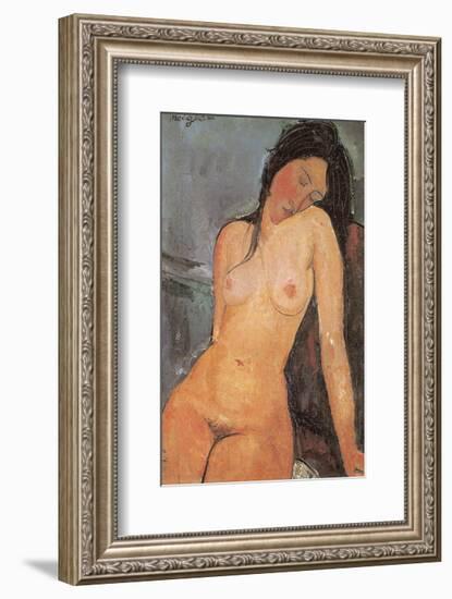 Seated Nude, ca. 1917-Amedeo Modigliani-Framed Art Print