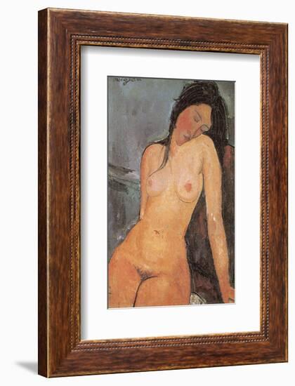 Seated Nude, ca. 1917-Amedeo Modigliani-Framed Art Print