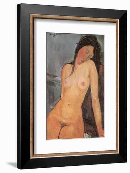Seated Nude, ca. 1917-Amedeo Modigliani-Framed Art Print