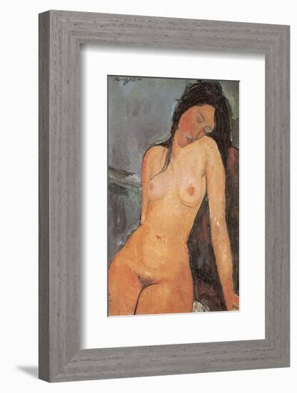 Seated Nude, ca. 1917-Amedeo Modigliani-Framed Art Print