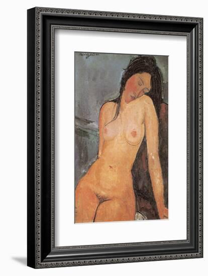 Seated Nude, ca. 1917-Amedeo Modigliani-Framed Art Print