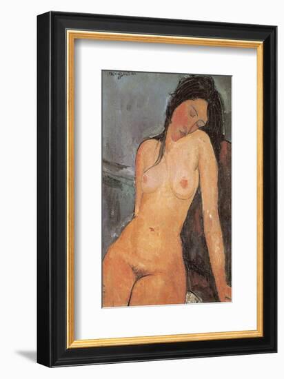 Seated Nude, ca. 1917-Amedeo Modigliani-Framed Art Print