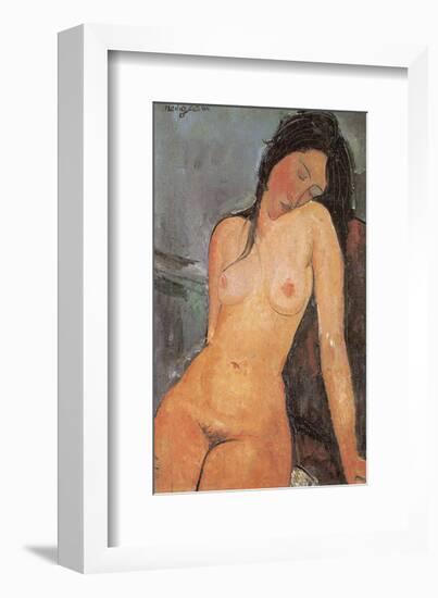 Seated Nude, ca. 1917-Amedeo Modigliani-Framed Art Print