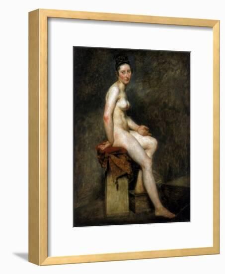 Seated Nude, Mademoiselle Rose, 19th Century-Eugene Delacroix-Framed Giclee Print