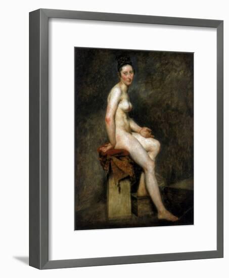 Seated Nude, Mademoiselle Rose, 19th Century-Eugene Delacroix-Framed Giclee Print