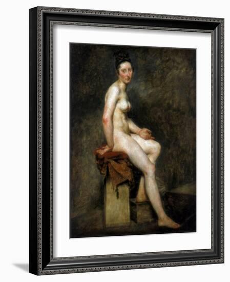 Seated Nude, Mademoiselle Rose, 19th Century-Eugene Delacroix-Framed Giclee Print
