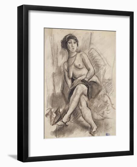 Seated Nude Model, C.1925-26-Jules Pascin-Framed Giclee Print