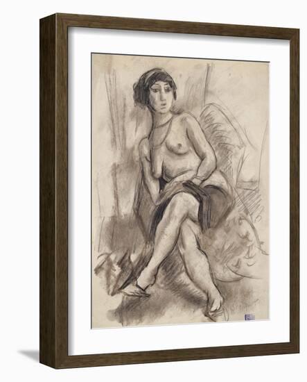 Seated Nude Model, C.1925-26-Jules Pascin-Framed Giclee Print