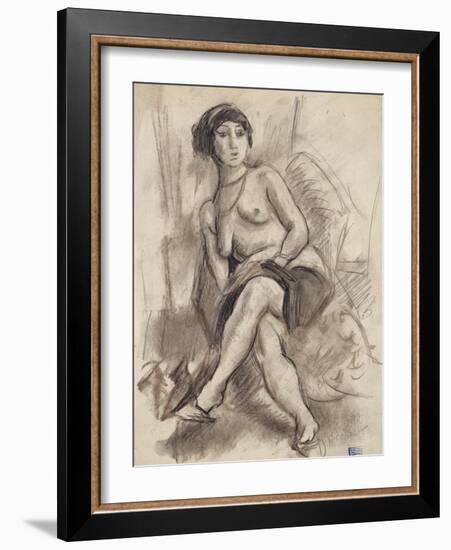 Seated Nude Model, C.1925-26-Jules Pascin-Framed Giclee Print