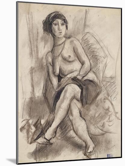 Seated Nude Model, C.1925-26-Jules Pascin-Mounted Giclee Print