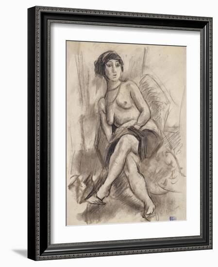 Seated Nude Model, C.1925-26-Jules Pascin-Framed Giclee Print