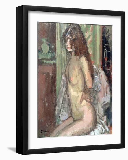 Seated Nude, Paris, 1906-Walter Richard Sickert-Framed Giclee Print