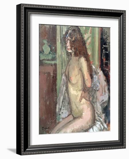 Seated Nude, Paris, 1906-Walter Richard Sickert-Framed Giclee Print