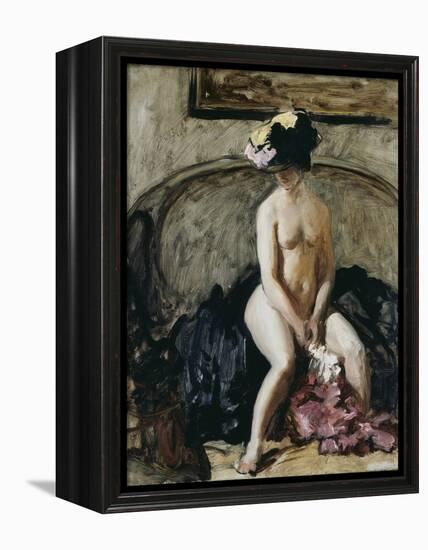 Seated Nude: The Black Hat-Philip Wilson Steer-Framed Premier Image Canvas