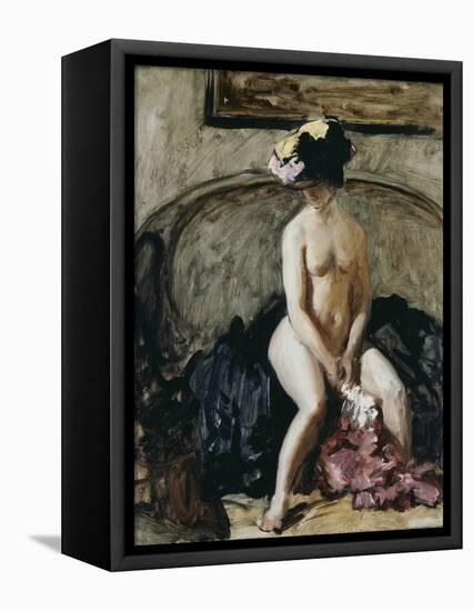 Seated Nude: The Black Hat-Philip Wilson Steer-Framed Premier Image Canvas