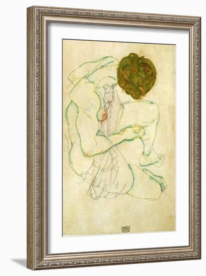 Seated Nude Woman, 1914-Egon Schiele-Framed Giclee Print